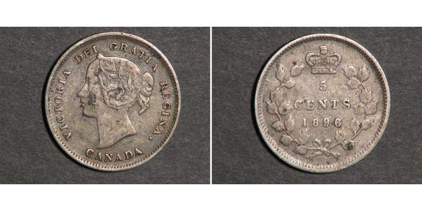 5 Cent 加拿大 銀 维多利亚 (英国君主)