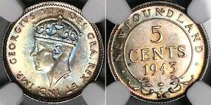 5 Cent 紐芬蘭與拉布拉多 銀 乔治六世 (1895-1952)