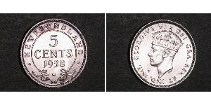 5 Cent 紐芬蘭與拉布拉多 銀 乔治六世 (1895-1952)