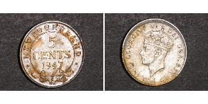 5 Cent 紐芬蘭與拉布拉多 銀 乔治六世 (1895-1952)