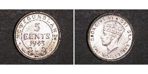 5 Cent 紐芬蘭與拉布拉多 銀 乔治六世 (1895-1952)