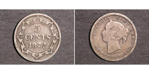 5 Cent 紐芬蘭與拉布拉多 銀 维多利亚 (英国君主)