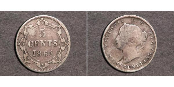 5 Cent 紐芬蘭與拉布拉多 銀 维多利亚 (英国君主)