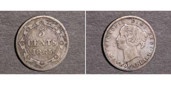 5 Cent 紐芬蘭與拉布拉多 銀 维多利亚 (英国君主)