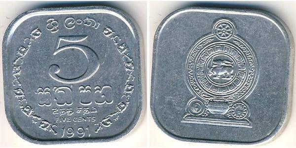 5 Cent Sri Lanka/Ceylon 铝 