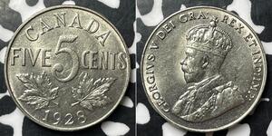 5 Cent 加拿大 镍 乔治五世  (1865-1936)