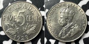 5 Cent 加拿大 镍 乔治五世  (1865-1936)