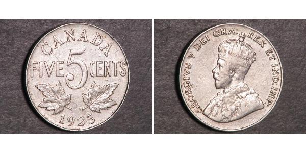 5 Cent 加拿大 镍 乔治五世  (1865-1936)