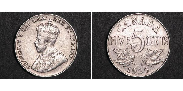 5 Cent 加拿大 镍 乔治五世  (1865-1936)
