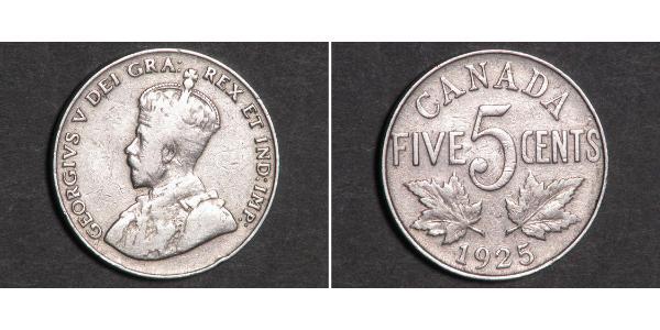 5 Cent 加拿大 镍 乔治五世  (1865-1936)