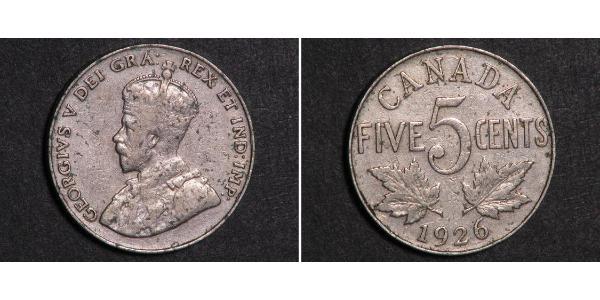 5 Cent 加拿大 镍 乔治五世  (1865-1936)
