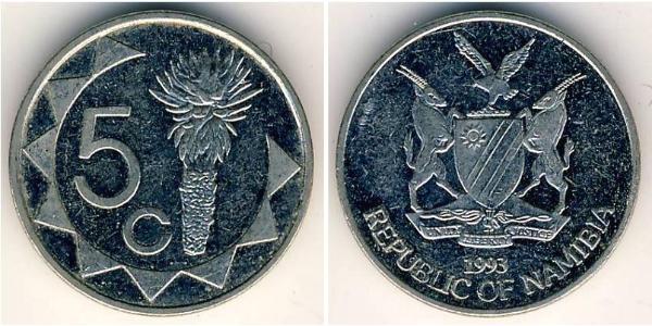 5 Cent Namibia 銅/镍 