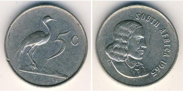 5 Cent South Africa 銅/镍 