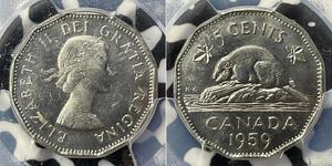 5 Cent 加拿大 銅/镍 伊丽莎白二世 (1926-2022)