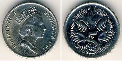 5 Cent 澳大利亚 镍/銅 伊丽莎白二世 (1926-2022)