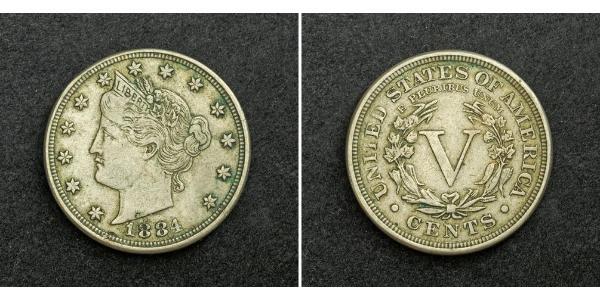 5 Cent 美利堅合眾國 (1776 - ) 銅/镍 