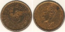 5 Cent Mauritius 青铜 
