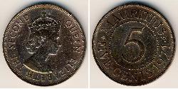 5 Cent Mauritius 青铜 