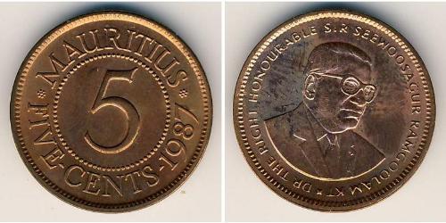 5 Cent Mauritius 青铜 