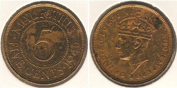 5 Cent Mauritius 青铜 