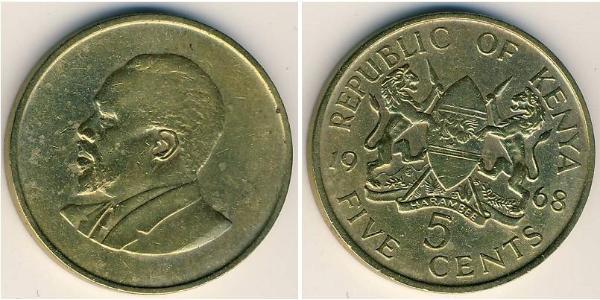 5 Cent Kenya 黃銅 