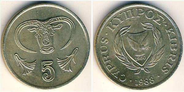 5 Cent 賽普勒斯 黃銅 