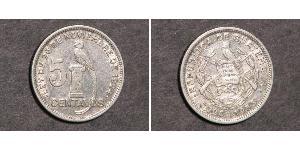 5 Centavo Guatemala (1838 - ) Argent 