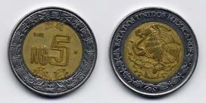 5 Centavo México (1867 - ) Bimetal 