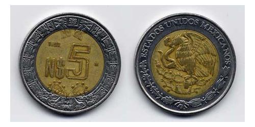 5 Centavo México (1867 - ) Bimetal 