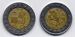 5 Centavo United Mexican States (1867 - ) Bimetal 