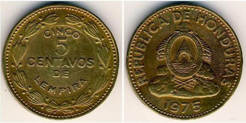 5 Centavo Honduras Brass 