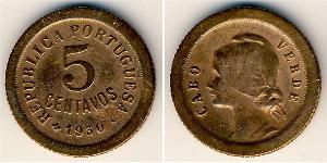 5 Centavo Portugal / Cape Verde (1456 - 1975) Bronce 