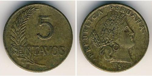 5 Centavo Peru Bronze 