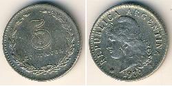 5 Centavo Argentine Republic (1861 - ) Copper/Nickel 