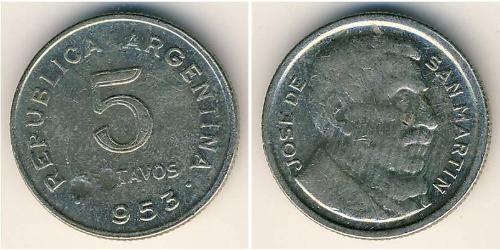 5 Centavo Argentine Republic (1861 - ) Copper/Nickel 