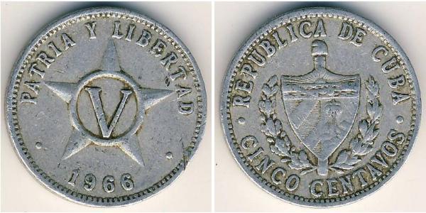 5 Centavo Cuba Copper/Nickel 