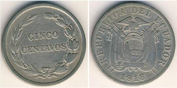5 Centavo Ecuador Copper/Nickel 
