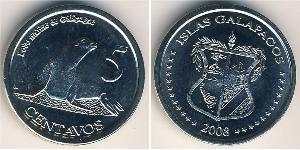 5 Centavo Galápagos Islands Copper/Nickel 