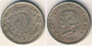 5 Centavo Republic of Colombia (1886 - ) Copper/Nickel 