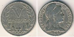 5 Centavo Republique de Colombie (1886 - ) Cuivre/Nickel 