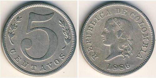 5 Centavo Republique de Colombie (1886 - ) Cuivre/Nickel 