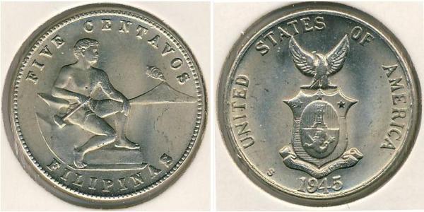 5 Centavo Philippines Cuivre/Zinc/Nickel 