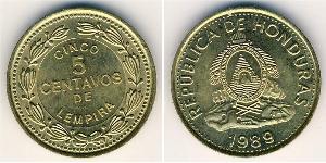 5 Centavo Honduras Laiton 