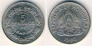 5 Centavo Honduras Laiton 