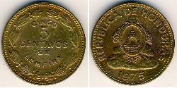 5 Centavo Honduras Messing 