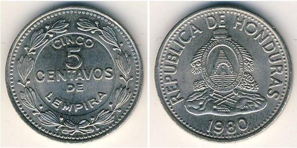 5 Centavo Honduras Messing 