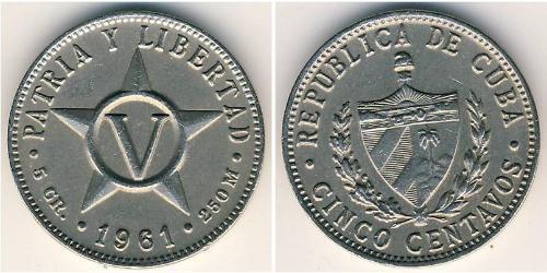 5 Centavo Cuba Níquel/Cobre 