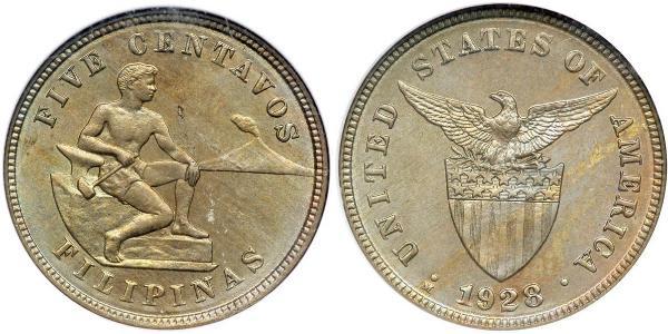 5 Centavo Filipinas Plata 