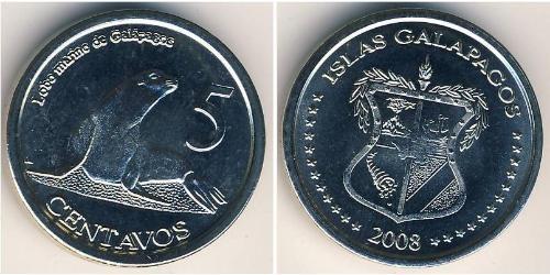 5 Centavo Galápagos Rame/Nichel 