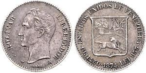 5 Centavo Venezuela Silber 